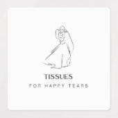 "Happy Tears" Etiketten voor Trouwweefsels, Kleene Labels (Design 2)