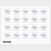 "Happy Tears" Wedding Sticker - Blush Pink/Navy (Vel)