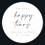 Happy Tears Wedding Tissues Favor Stickers<br><div class="desc">Onze vrolijke tranen zijn goed voor sticker...  en zijn perfect om een pak weefsel toe te voegen...  als voordeel voor je gasten bij je bruiloft of gebeurtenis.</div>