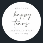 Happy Tears Wedding Tissues Favor Stickers<br><div class="desc">Onze vrolijke tranen zijn goed voor sticker...  en zijn perfect om een pak weefsel toe te voegen...  als voordeel voor je gasten bij je bruiloft of gebeurtenis.</div>