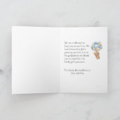 Happy Teddy Bear Balloon God Ouders Kaart (Binnen)