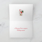 Happy Teddy Bear Feestdagen Kaart (Binnen)