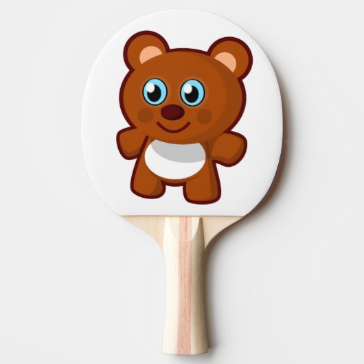 HAPPY TEDDY BEAR TAFELTENNISBATJE (Voorkant)