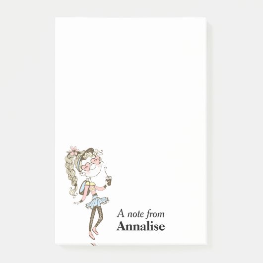 Happy Teen Girl persoonlijk Post-it® Notes (Voorkant)