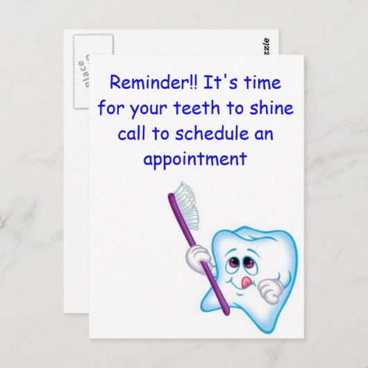 Happy Teeth Briefkaart (Voorkant / Achterkant)