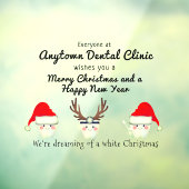 Happy Teeth Dresses voor Kerstmis Raamsticker (Vel 3)