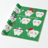 Happy Teeth Kerstmis Cadeaupapier (Uitgerold)