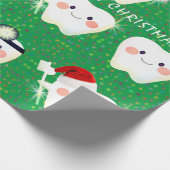 Happy Teeth Kerstmis Cadeaupapier (Hoek)