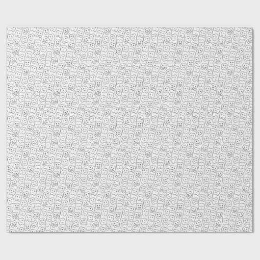 Happy Teeth Pattern Cadeaupapier (Vlak)