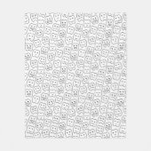 Happy Teeth Pattern Fleece Deken (Voorkant)