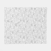 Happy Teeth Pattern Fleece Deken (Voorkant (Horizontaal))