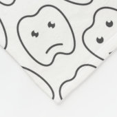 Happy Teeth Pattern Fleece Deken (Hoek)