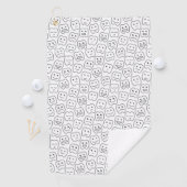 Happy Teeth Pattern Golfhanddoek (Insitu)