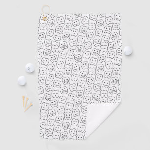 Happy Teeth Pattern Golfhanddoek