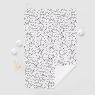 Happy Teeth Pattern Golfhanddoek