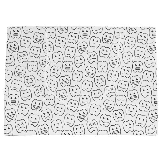 Happy Teeth Pattern Groot Cadeauzakje (Voorkant)