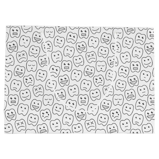 Happy Teeth Pattern Groot Cadeauzakje (Achterkant)