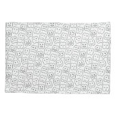 Happy Teeth Pattern Kussensloop (Achterkant-Links)