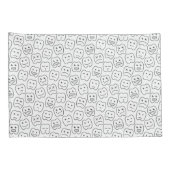 Happy Teeth Pattern Kussensloop (Achterkant-Rechts)