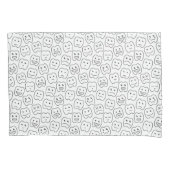 Happy Teeth Pattern Kussensloop (Voorkant-Links)