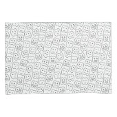 Happy Teeth Pattern Kussensloop (Voorkant-Rechts)