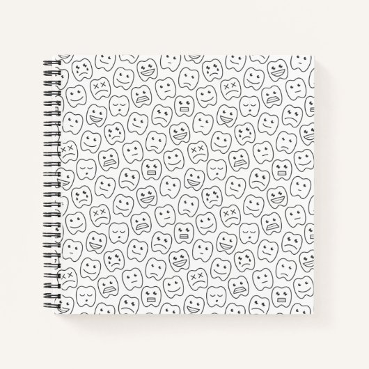 Happy Teeth Pattern Notitieboek (Voorkant)