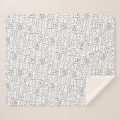 Happy Teeth Pattern Sherpa Deken (Voorkant (horizontaal))