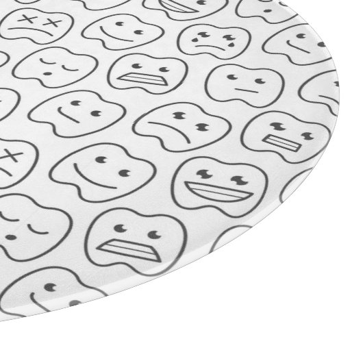 Happy Teeth Pattern Snijplank (Hoek)