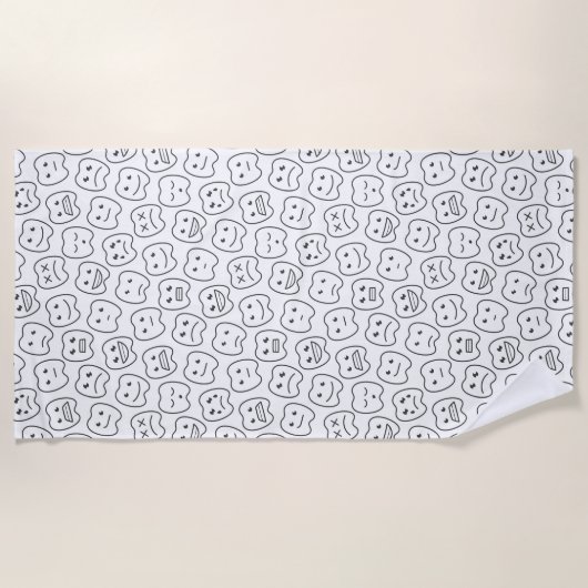 Happy Teeth Pattern Strandlaken (Voorkant)