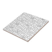 Happy Teeth Pattern Tegeltje (Zijkant)