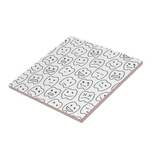 Happy Teeth Pattern Tegeltje (Zijkant)