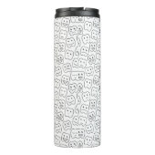 Happy Teeth Pattern Thermosbeker (Achterkant)