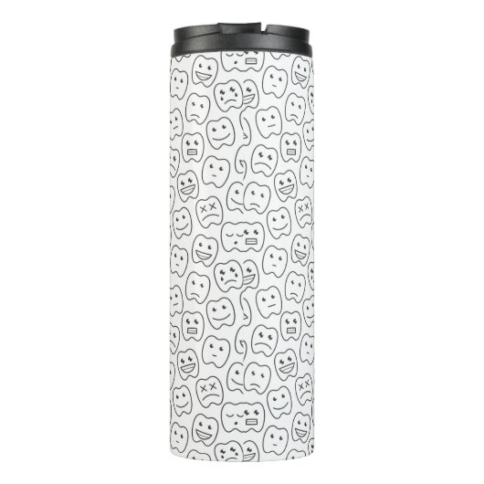 Happy Teeth Pattern Thermosbeker (Achterkant)