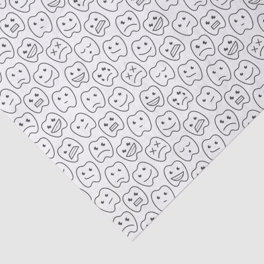 Happy Teeth Pattern Tissuepapier (Detail)