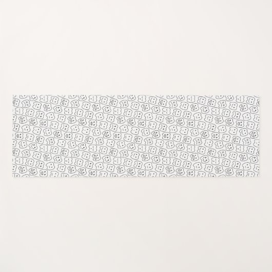 Happy Teeth Pattern Yogamat (Voorkant (horizontaal))