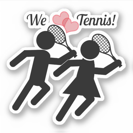 Happy Tennis Day Sticker (Voorkant)