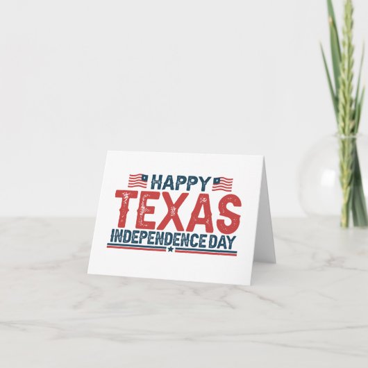 Happy Texas Independence Day American Patriotic Bedankkaart (Voorkant)