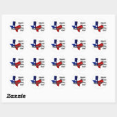 Happy Texas Independence Day Ronde Sticker (Vel)