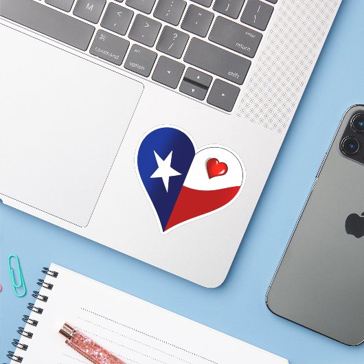 Happy Texas Independence Day Sticker (Laptop met iPhone)