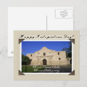 Happy Texas Independence Day-The Alamo Briefkaart (Voorkant / Achterkant)