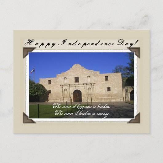 Happy Texas Independence Day-The Alamo Briefkaart (Voorkant)
