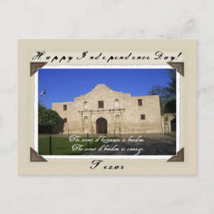 Happy Texas Independence Day-The Alamo, TX Briefkaart