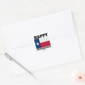 Happy Texas Independence Day Vierkante Sticker (Envelop)
