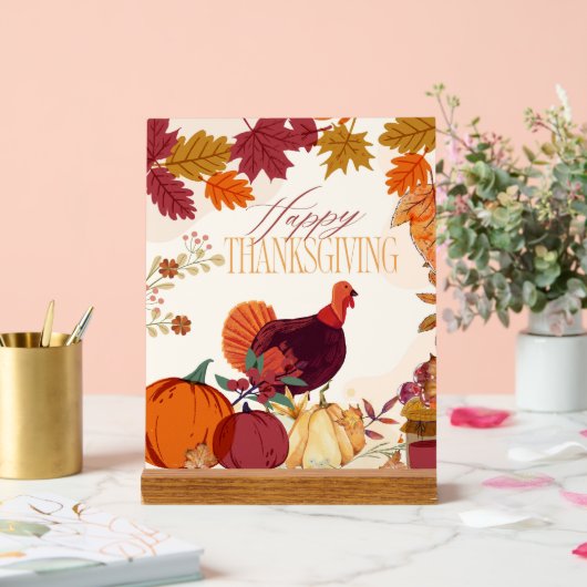 Happy Thanaksgiving Acryl Bord (Huwelijk)