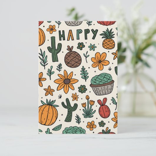 Happy Thank You Card Bedankkaart (Staand voorkant)