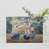 Happy Thankgiving Fall Holiday Photo Feestdagenkaart (Staand voorkant)