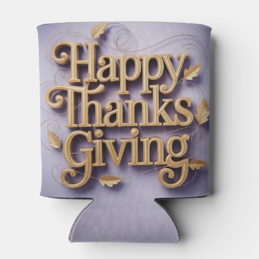 Happy Thanks Giving Can Cooler (Achterkant)