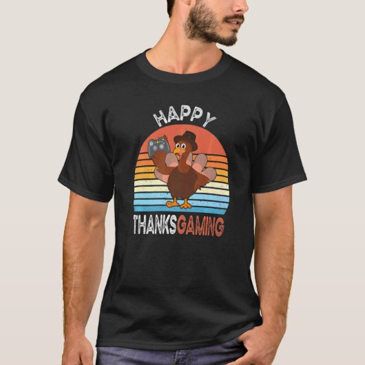 Happy Thanksgaming Cute Video Game Controller dan T-shirt (Voorkant)