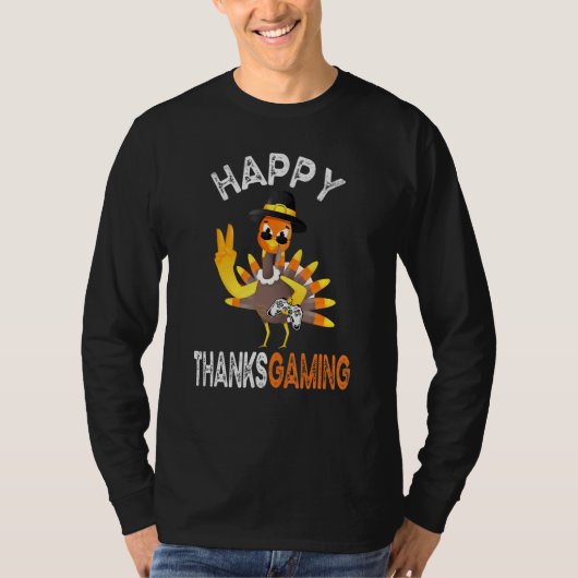 Happy Thanksgaming Cute Video Game Controller dan T-shirt (Voorkant)