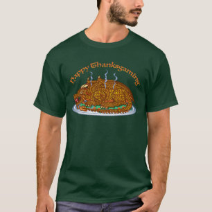 Happy Thanksgaming Donker T-shirt